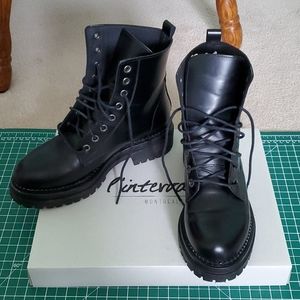 L'intervalle Rambo Combat Boots, Black Box Leather